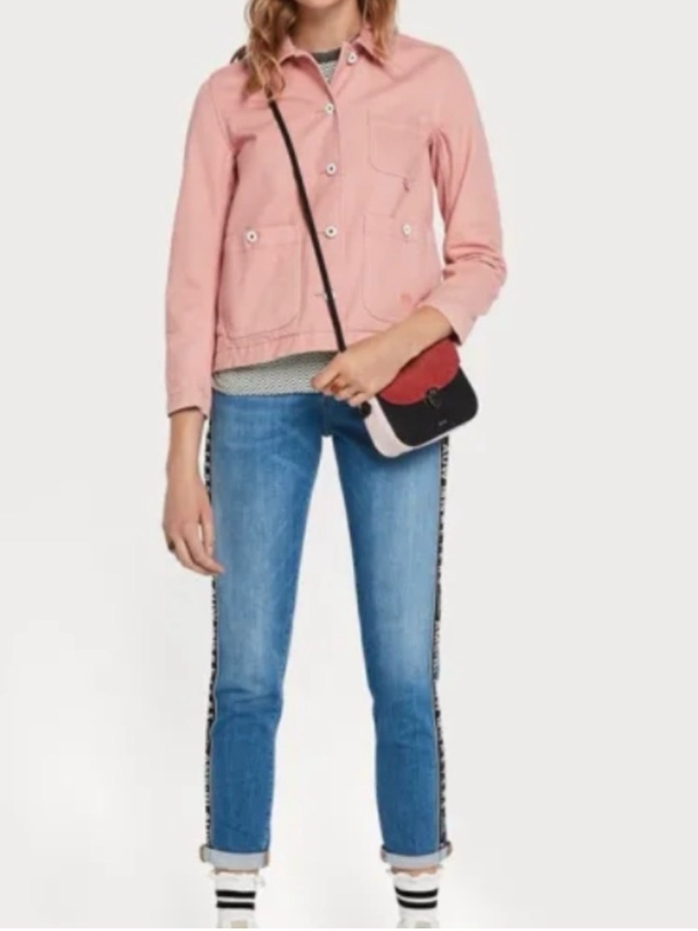 Scotch & Soda Pink Utility Jacket size small EUC